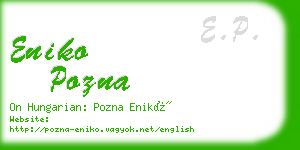 eniko pozna business card